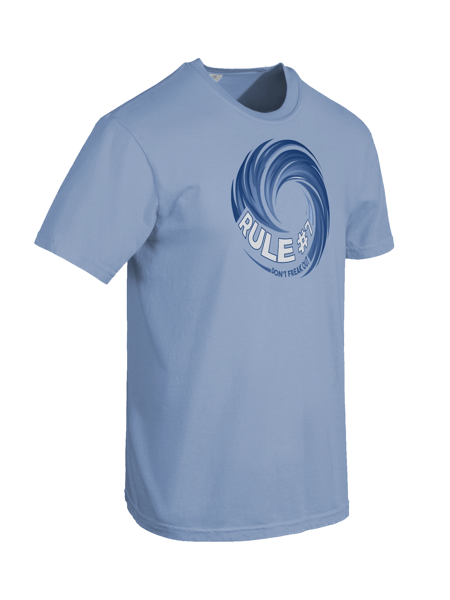 Rule #7 Graphic Tee Hockey Blue and White product image (72)