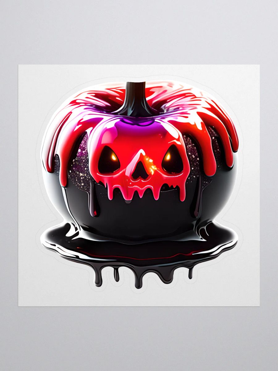 Skull Poison Apple Kiss Cut Sticker product image (1)
