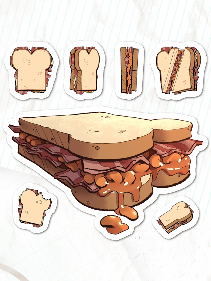 Bacon Butty - MINI STICKER SET product image (1)