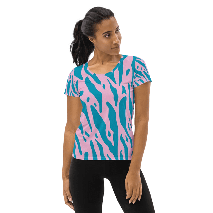 Zebra Waves Women's Athletic Tee product image (1)