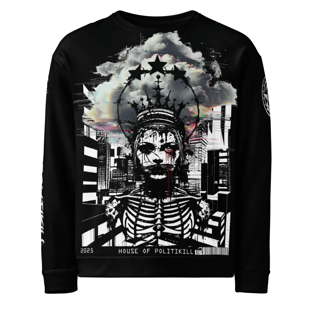 DIGITAL GLITCH QUEEN - CORRUPTED CODE - UNISEX SWEATTSHIRT product image (1)