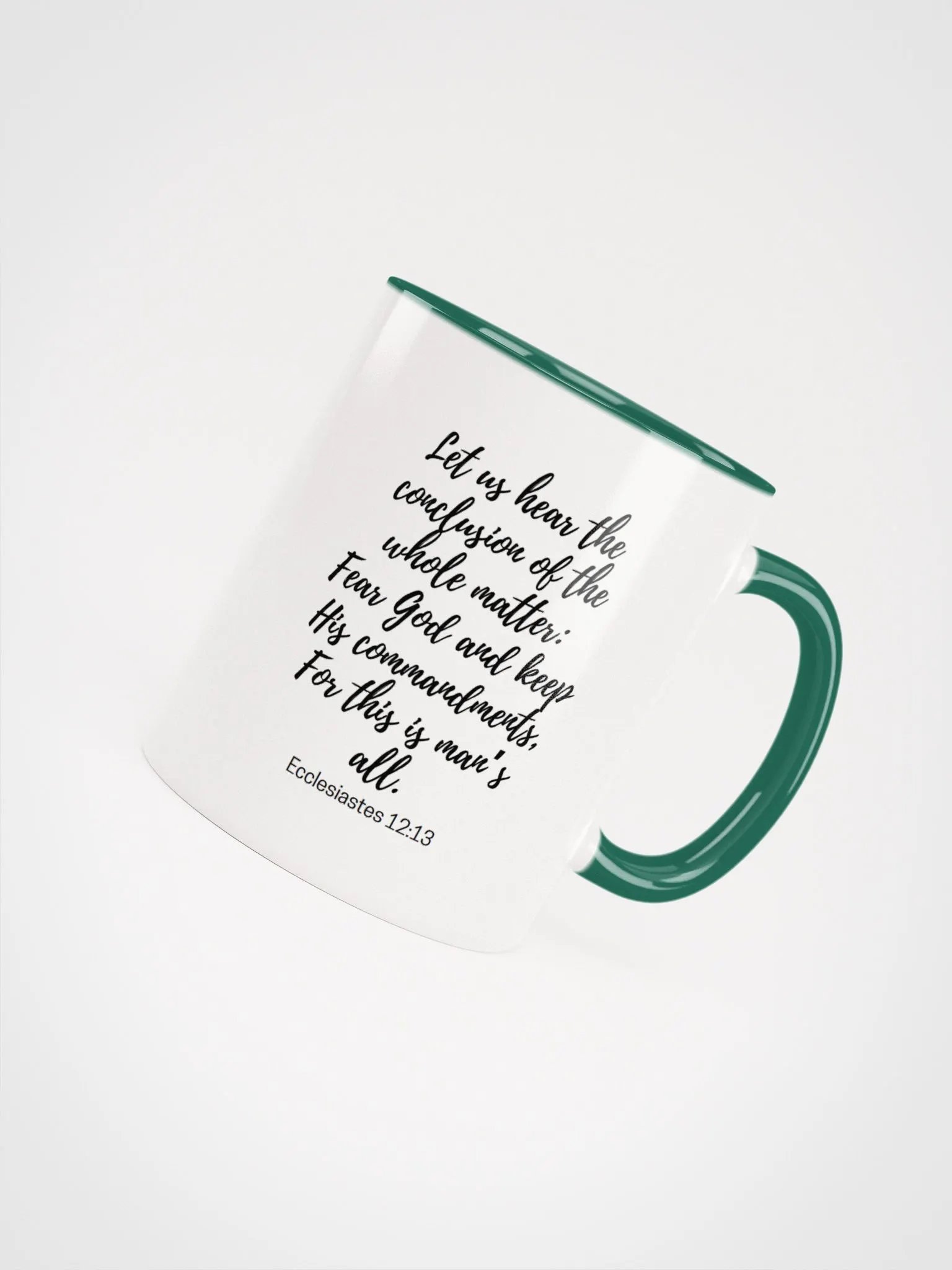 Let Us Hear The Conclusion Of The Whole Matter: Fear God Ecclesiastes 12:13 Two-Tone Mug 11/15oz product image (4)