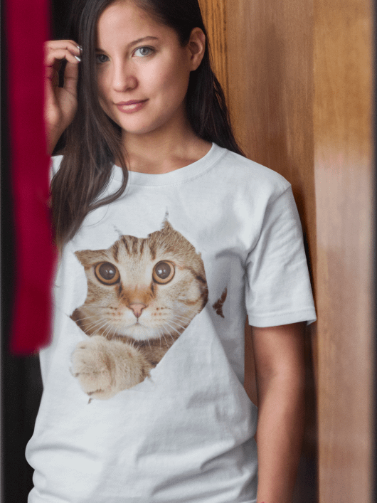 Cat/ QR Code T-Shirt product image (6)