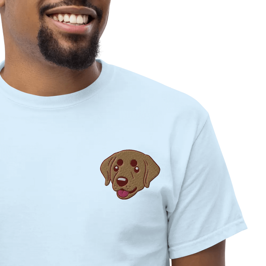 Brown Labrador retriever Dog Embroidered T-Shirt product image (5)