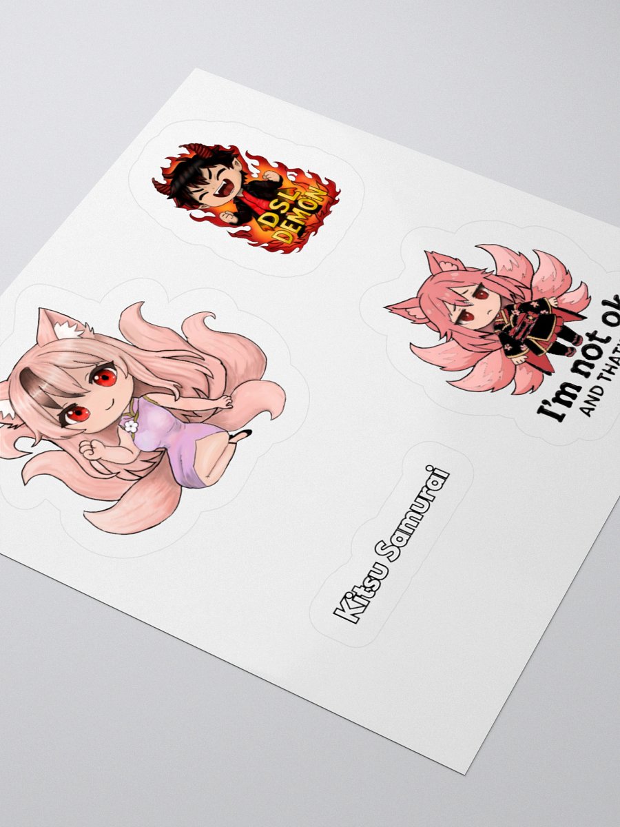 Chibi Anime Kiss Cut Stickers Set product image (9)