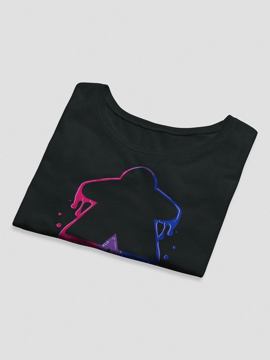 Drippy Bi Pride Meeple Crop Top Shirt product image (5)