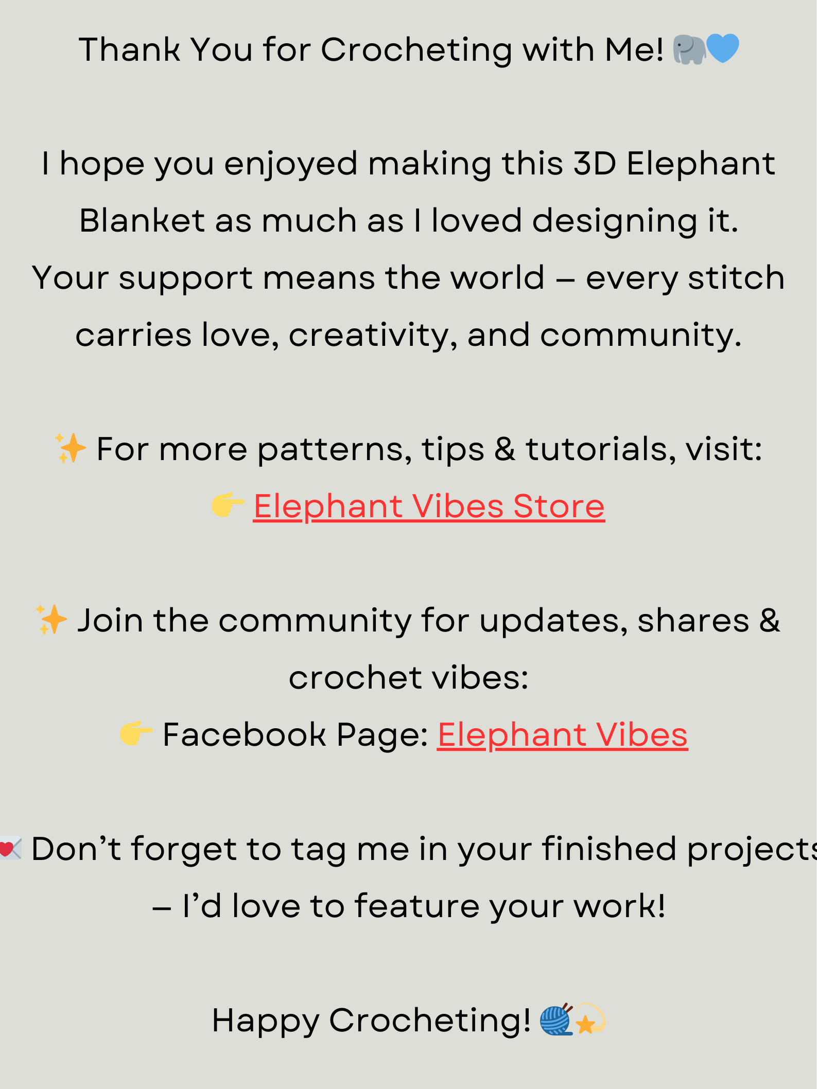 3D Elephant Crochet Blanket Pattern | Amigurumi Animal Blanket | Crochet PDF Tutorial product image (2)
