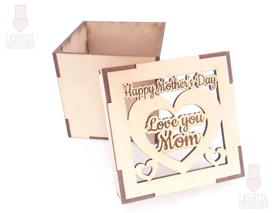 Mother's Day Gift Box (4 Styles) - Laser Cut Files product image (4)