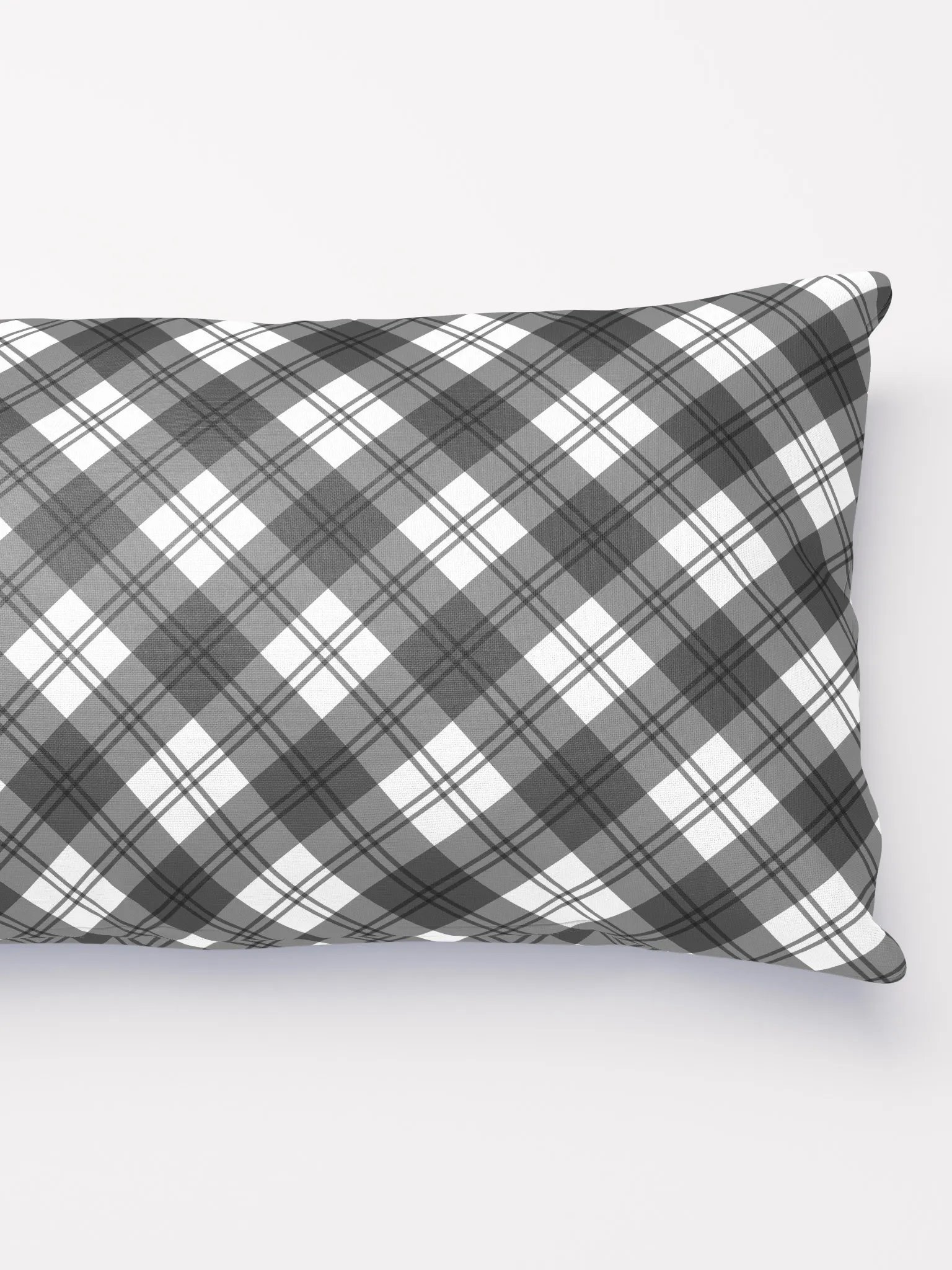 Black/White Check Plaid Pillow product image (3)