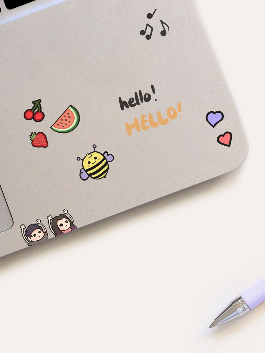 HANDHELD EEBEE FAN AND STICKER SHEET BUNDLE! product image (6)