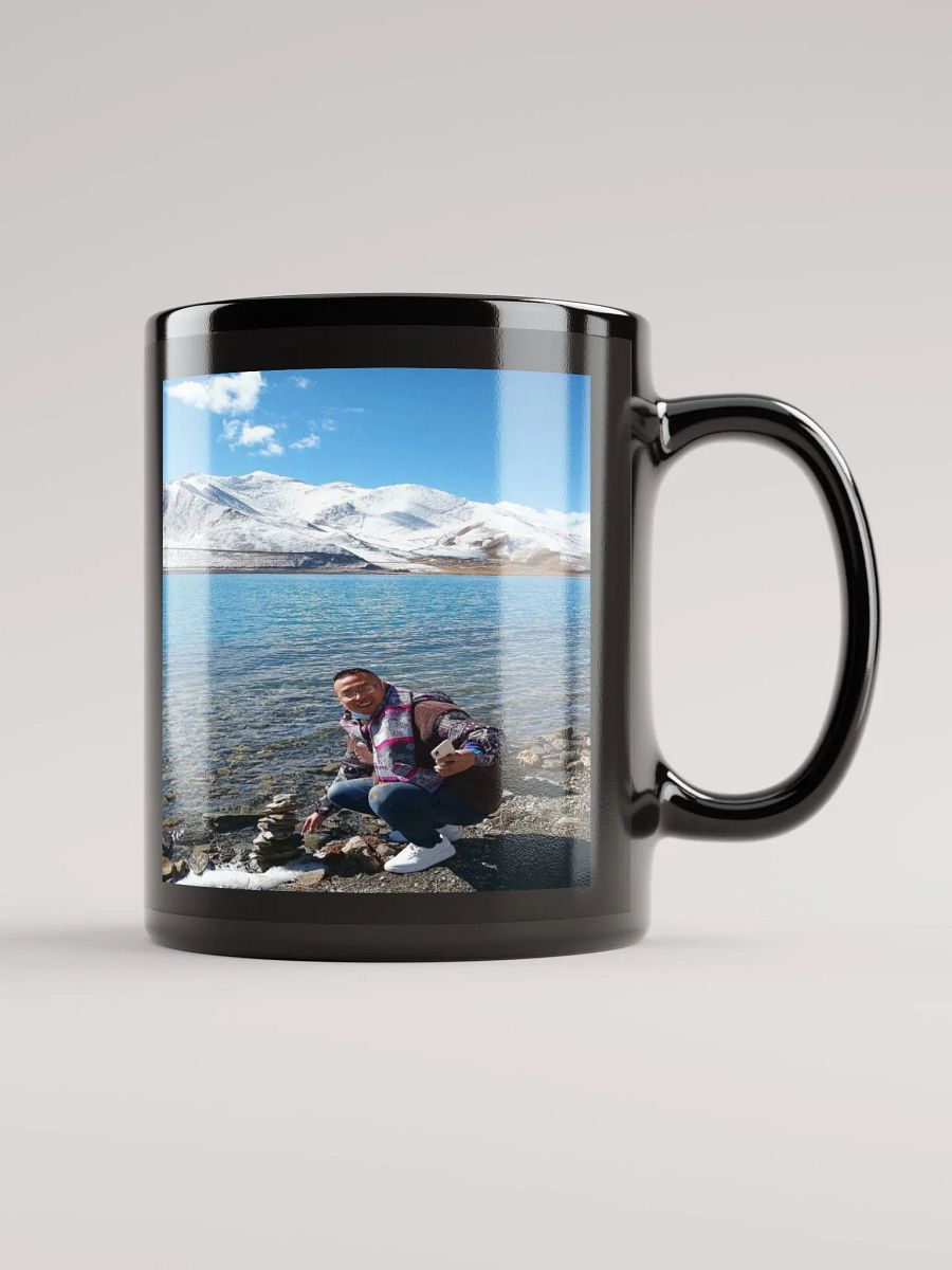 Black Glossy Mug: snow mountain product image (1)