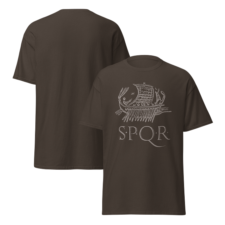 SPQR Galley Roman Art from 43 BC, Dark Chocolate T-Shirt product image (2)