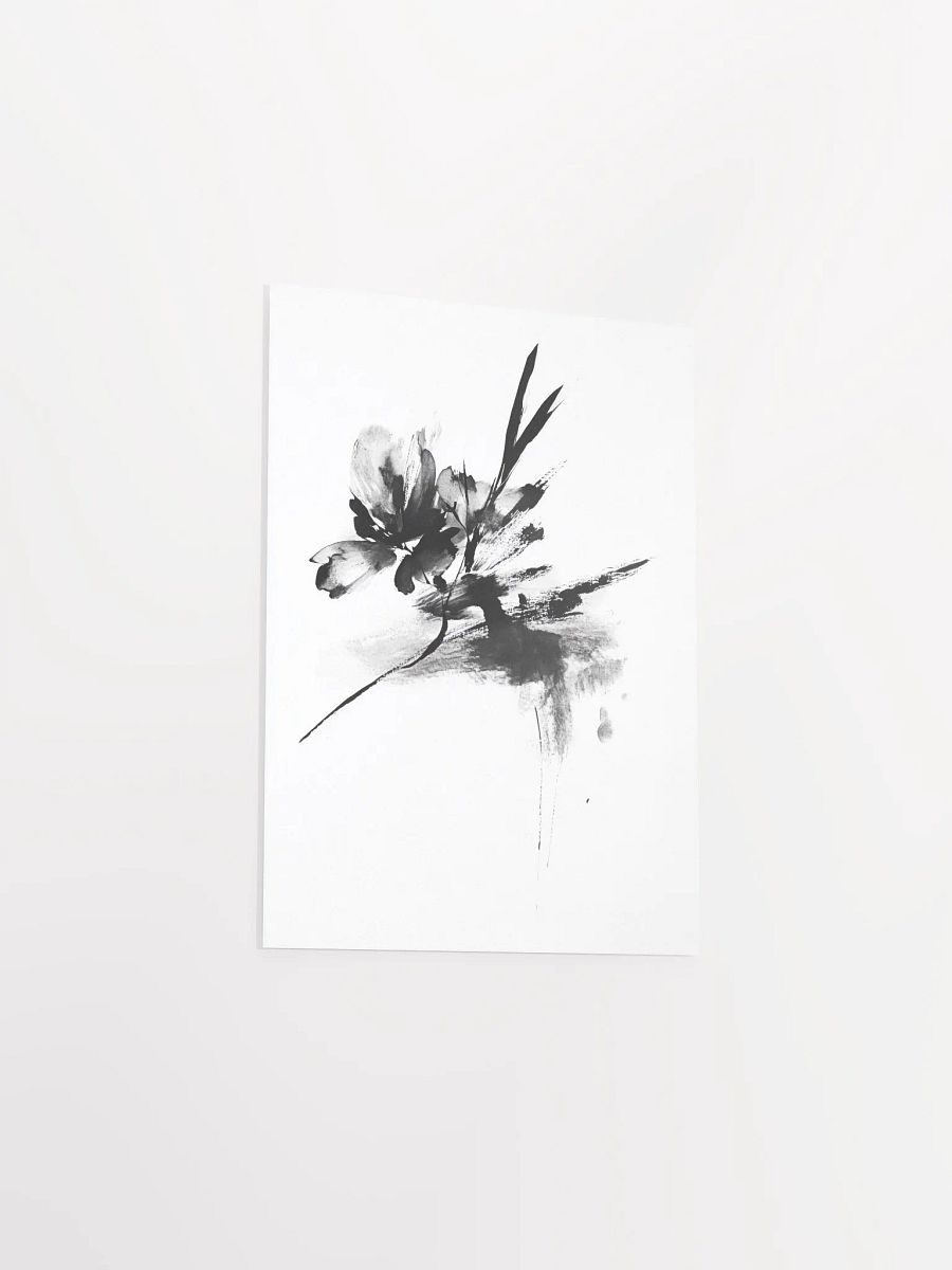Ink Bloom IV: Monochromatic Floral Art Print product image (3)