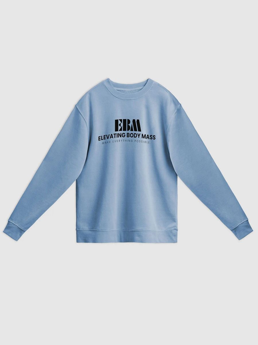 EBM Unisex Pigment Dyed Sweatshirt (Black Logo) product image (15)