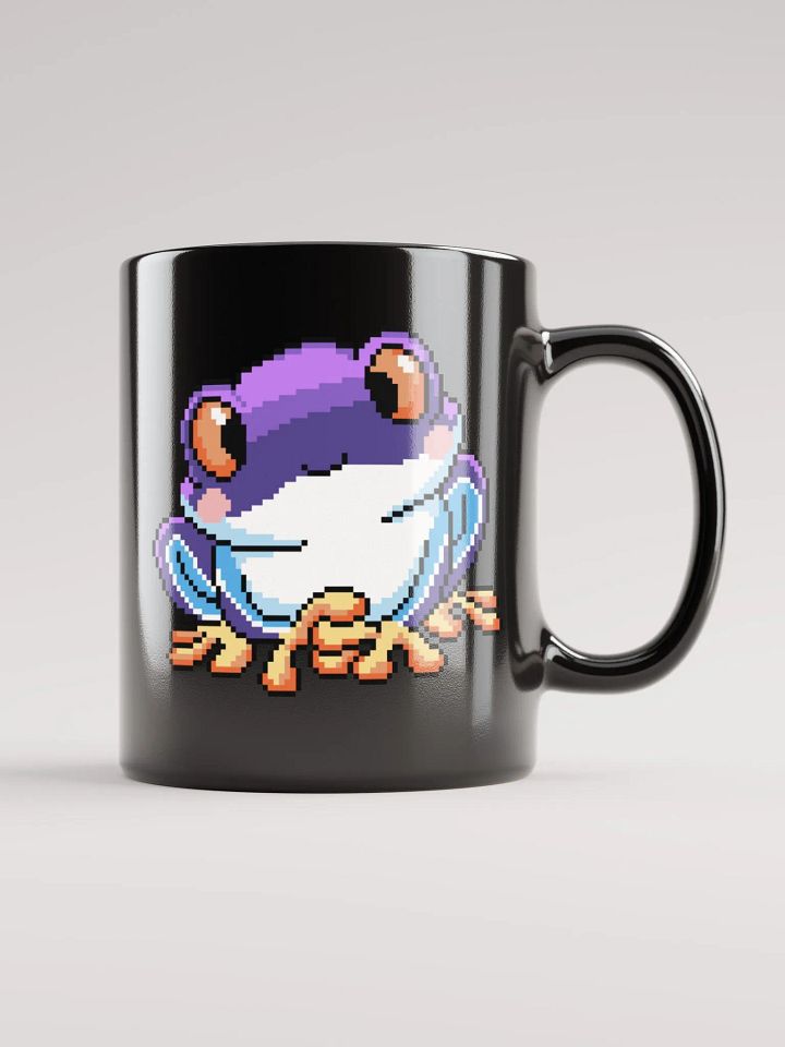 Purple Rip the Frog Black Glossy Mug product image (2)
