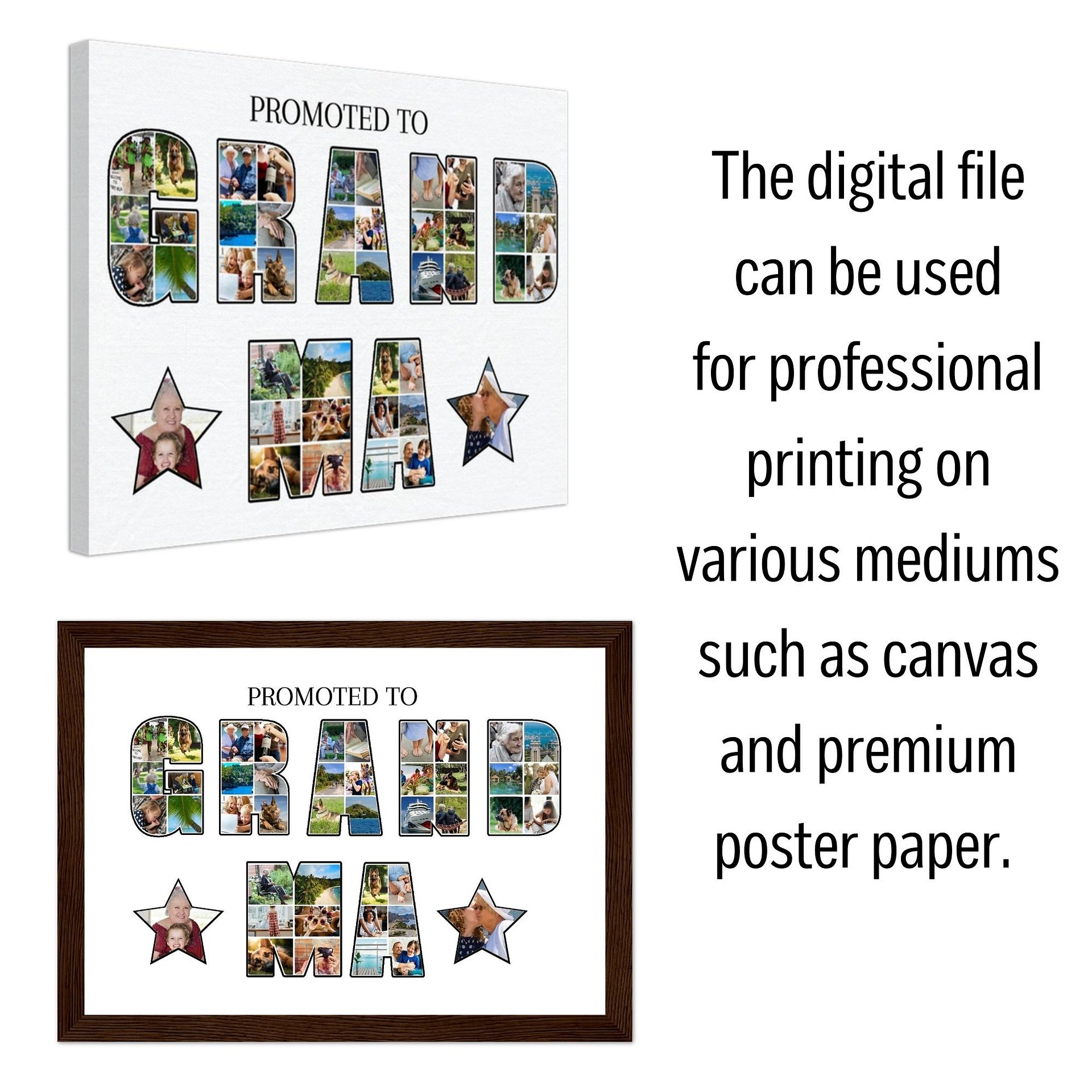 Promoted to Grandma Photo Collage Canva Template product image (5)