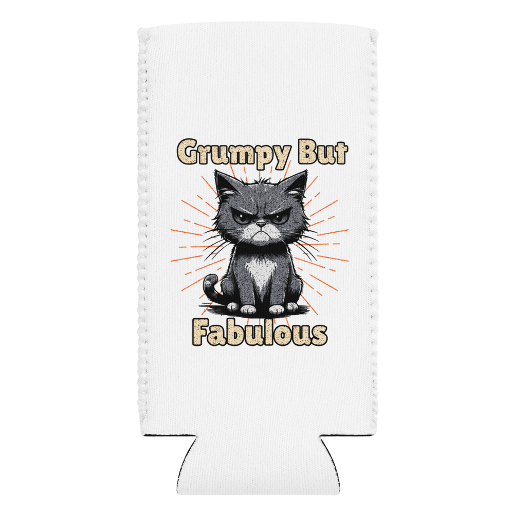 Grumpy But Fabulous Cat Can Cooler product image (1)