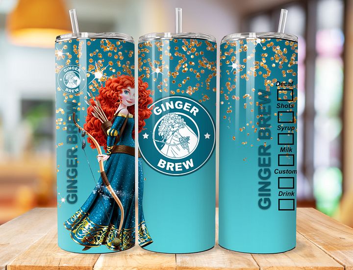 Ginger Brew 20 oz Stainless Steel Tumbler – Brave Merida Design product image (1)
