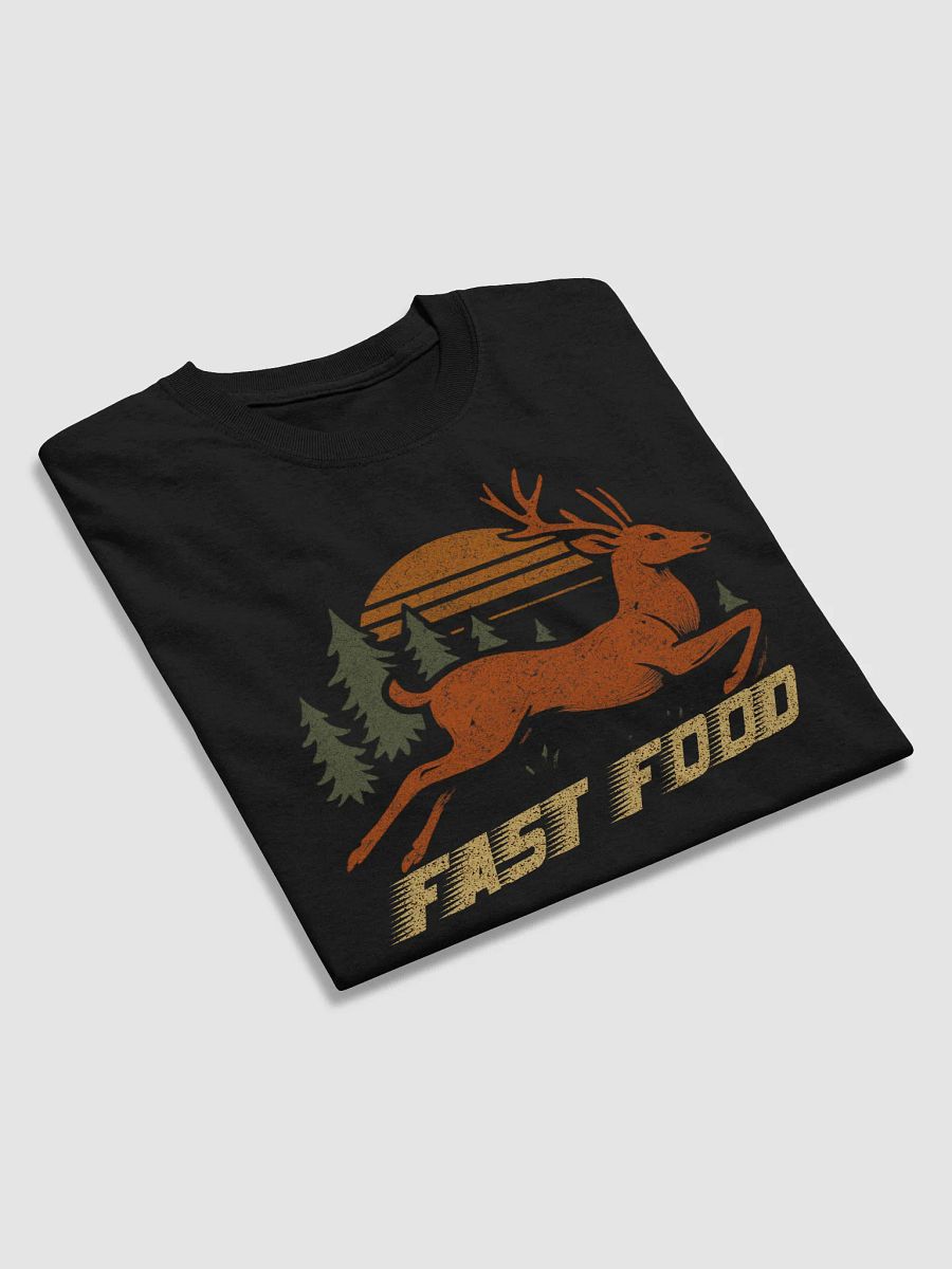 Fast Food T-Shirt – Funny Hunting Shirt with Leaping Deer product image (9)