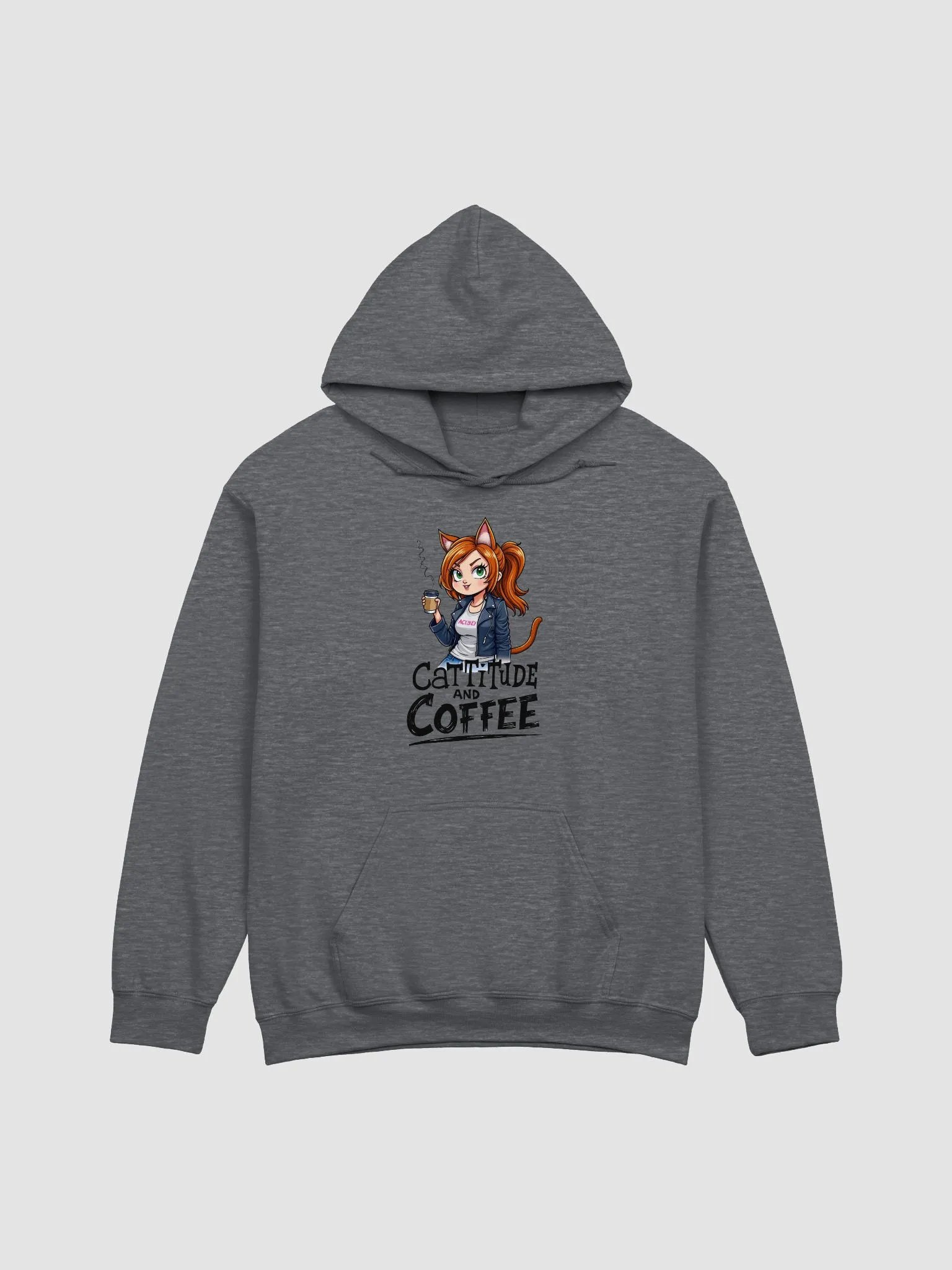 Cat-Titude and Coffee Classic Hoodie product image (6)