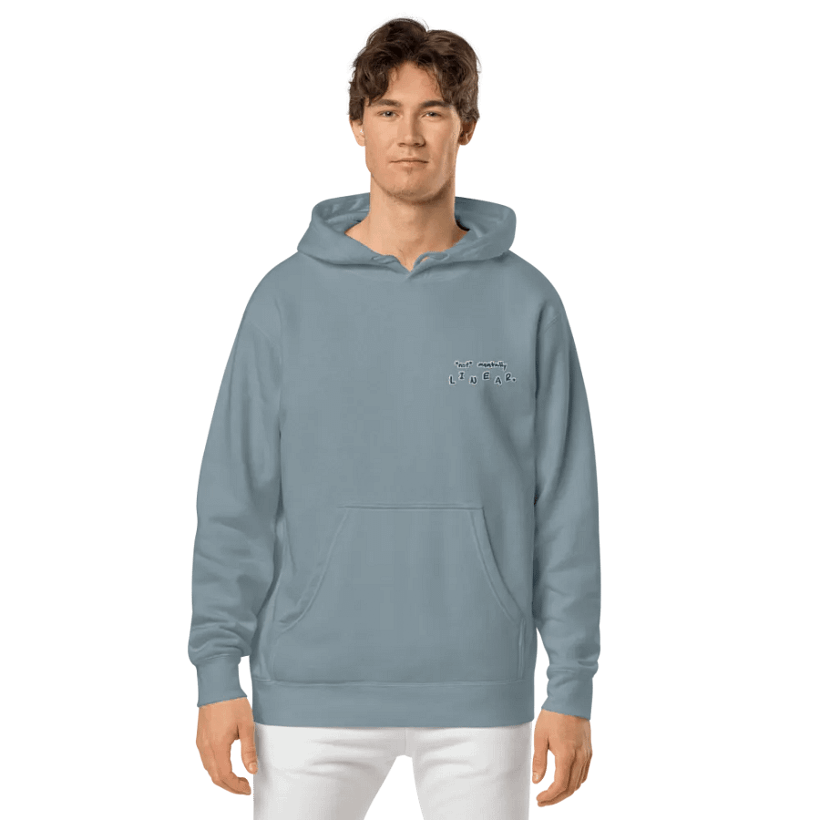 *not* mentally linear (L.C. royal bubble design) embroidered pigment hoodie product image (2)