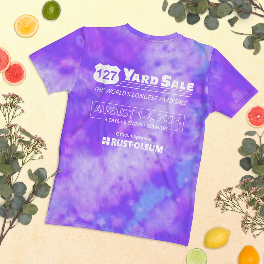 127 Yard Sale (2024) - All-Over Lavender Blue Tie-Dye Print Women's Crew Neck T-Shirt product image (11)