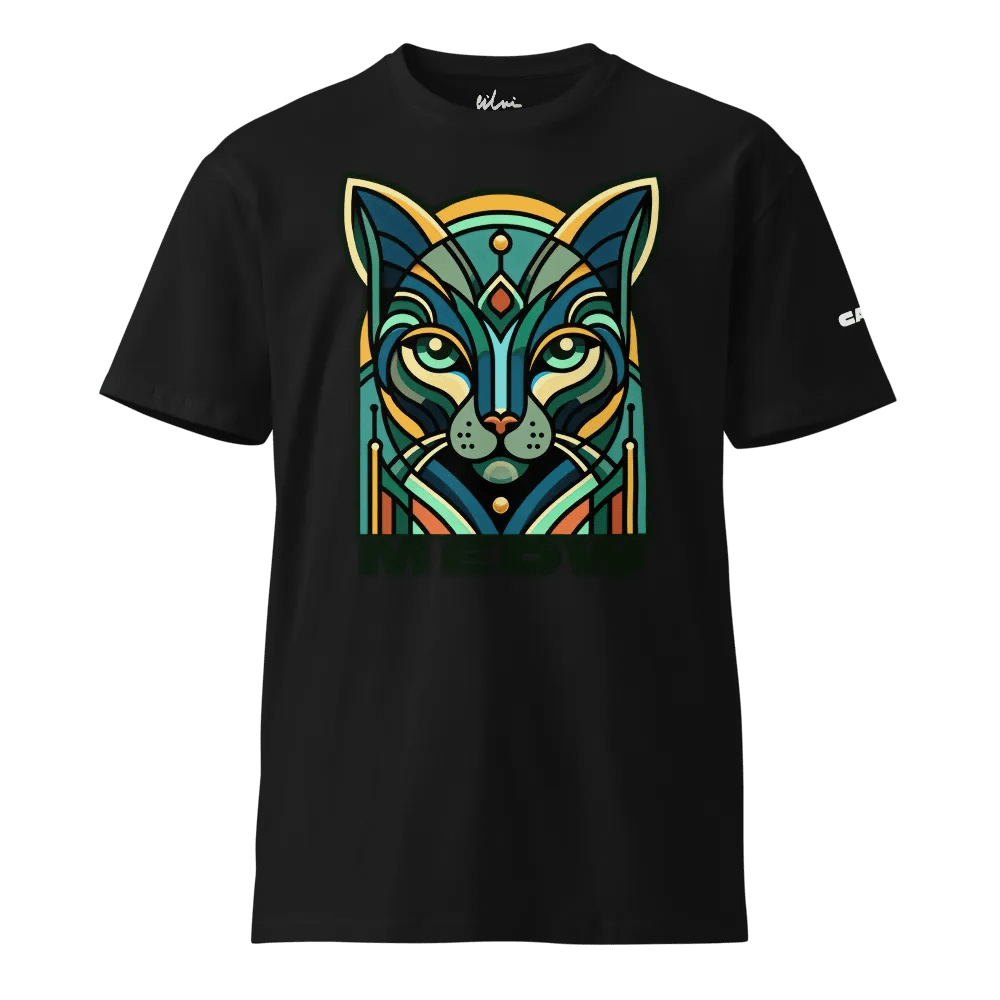 Tribal Cat Unisex T-Shirt – Bold & Stylish Feline Art 🐾 product image (1)
