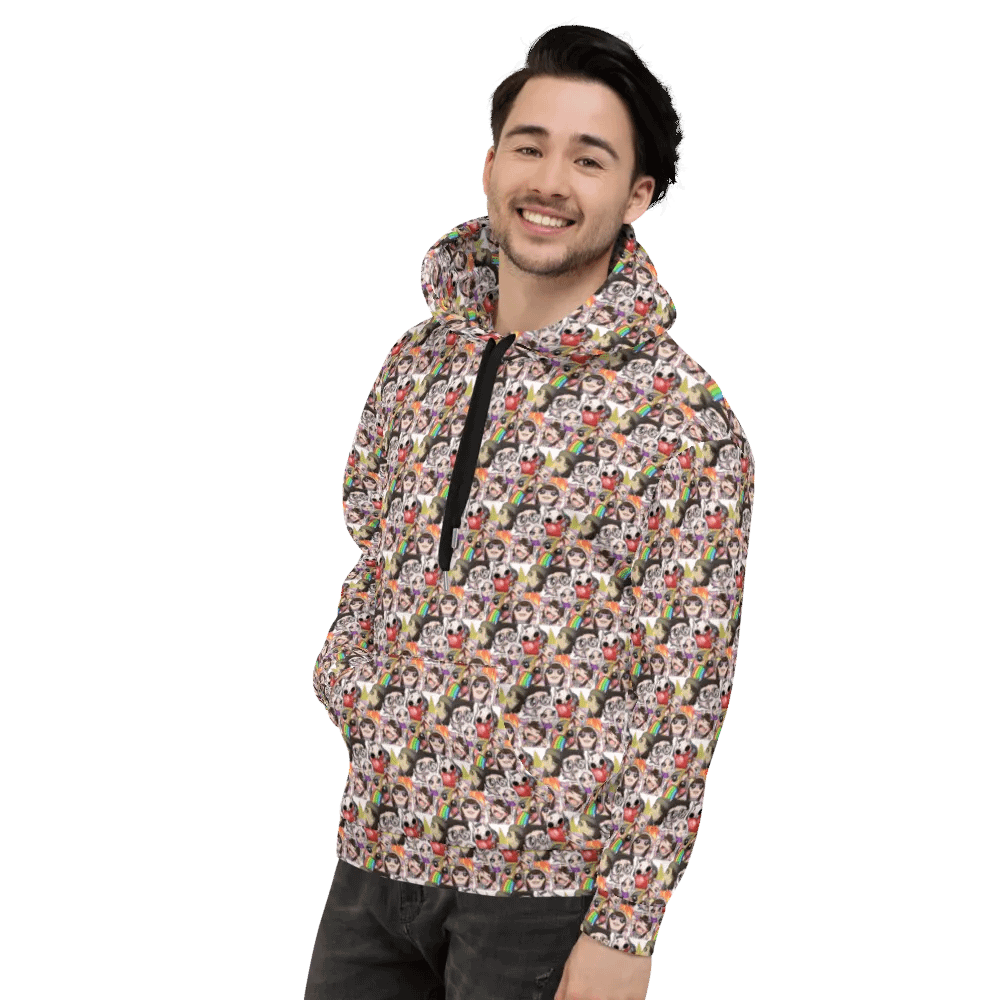 Emote All Over Pattern Hoodie product image (6)