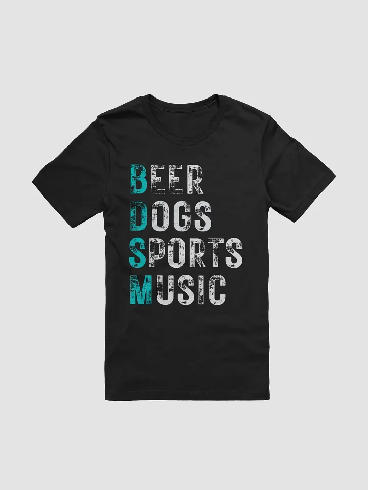 Beer Dogs Sports Music T-Shirt – Funny Teal Shirt Gift for Men and Women product image (1)