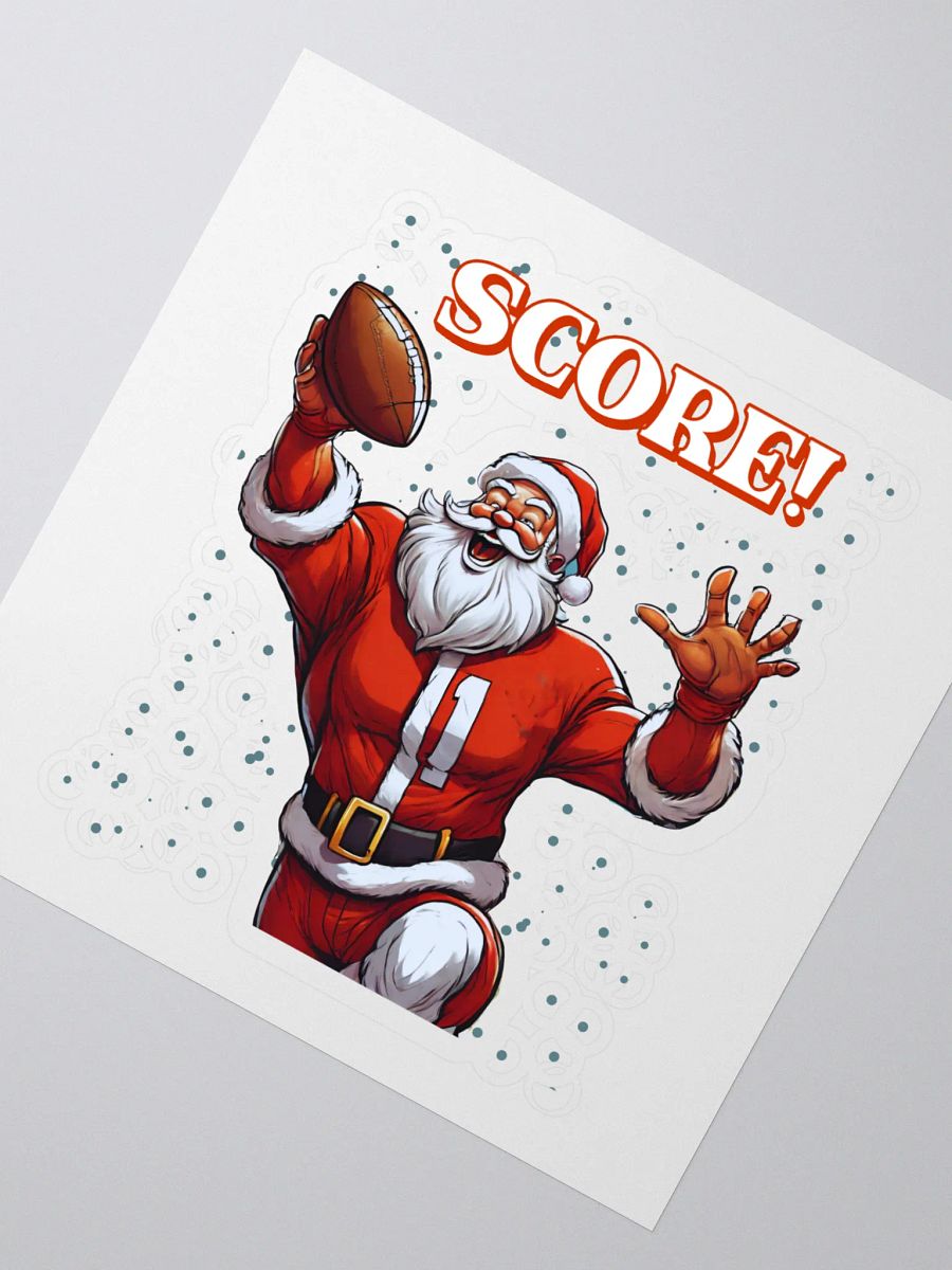 Football Playing Santa Claus Sticker product image (2)