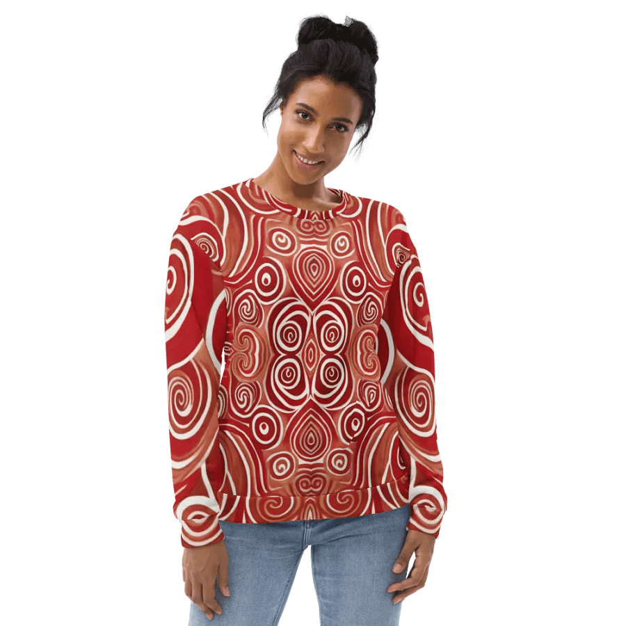 Funky Cherry Swirls Liquid Tie-Dye Sweatshirt product image (3)