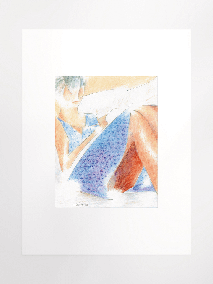 Sloy Writing in a Blue Dress 08.06.83 print product image (2)