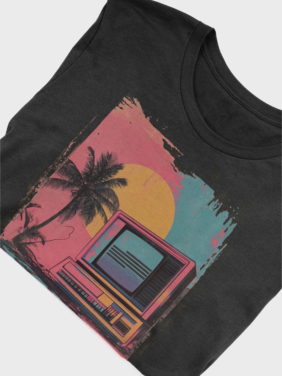 Retro Sunset Monitor (Black/White T-shirt) product image (5)