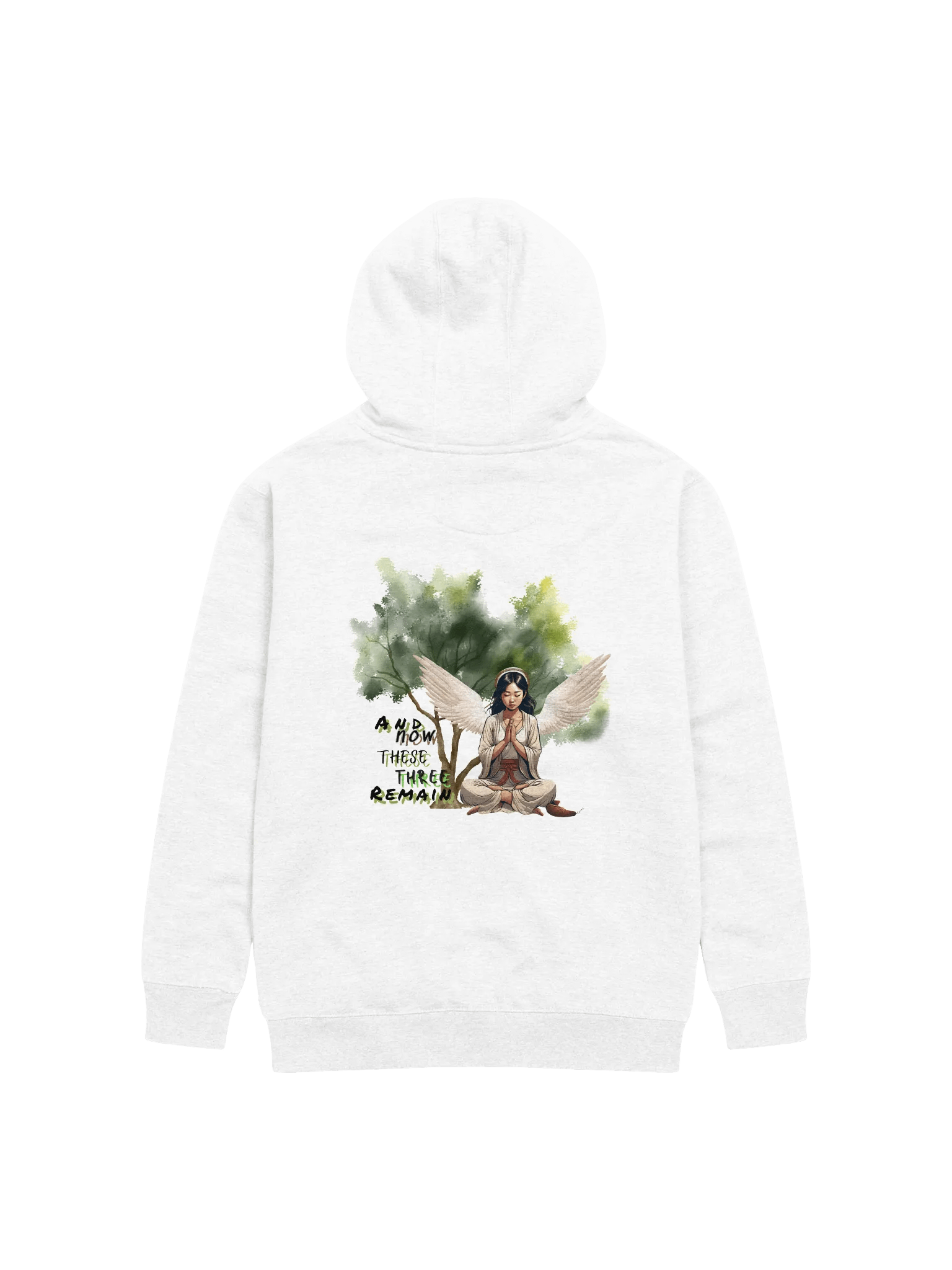 "Faith, Hope, & Love" Wings Meditative Unisex Hoodie product image (2)