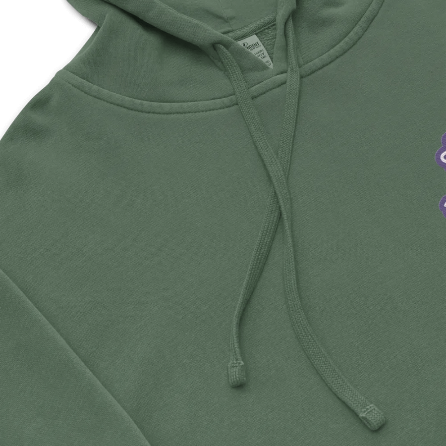 BUSY-BRAINED (L.C. purple bubble design 2) embroidered pigment hoodie product image (19)