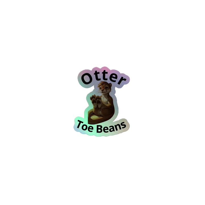 Otter beans Holographic Sticker product image (1)