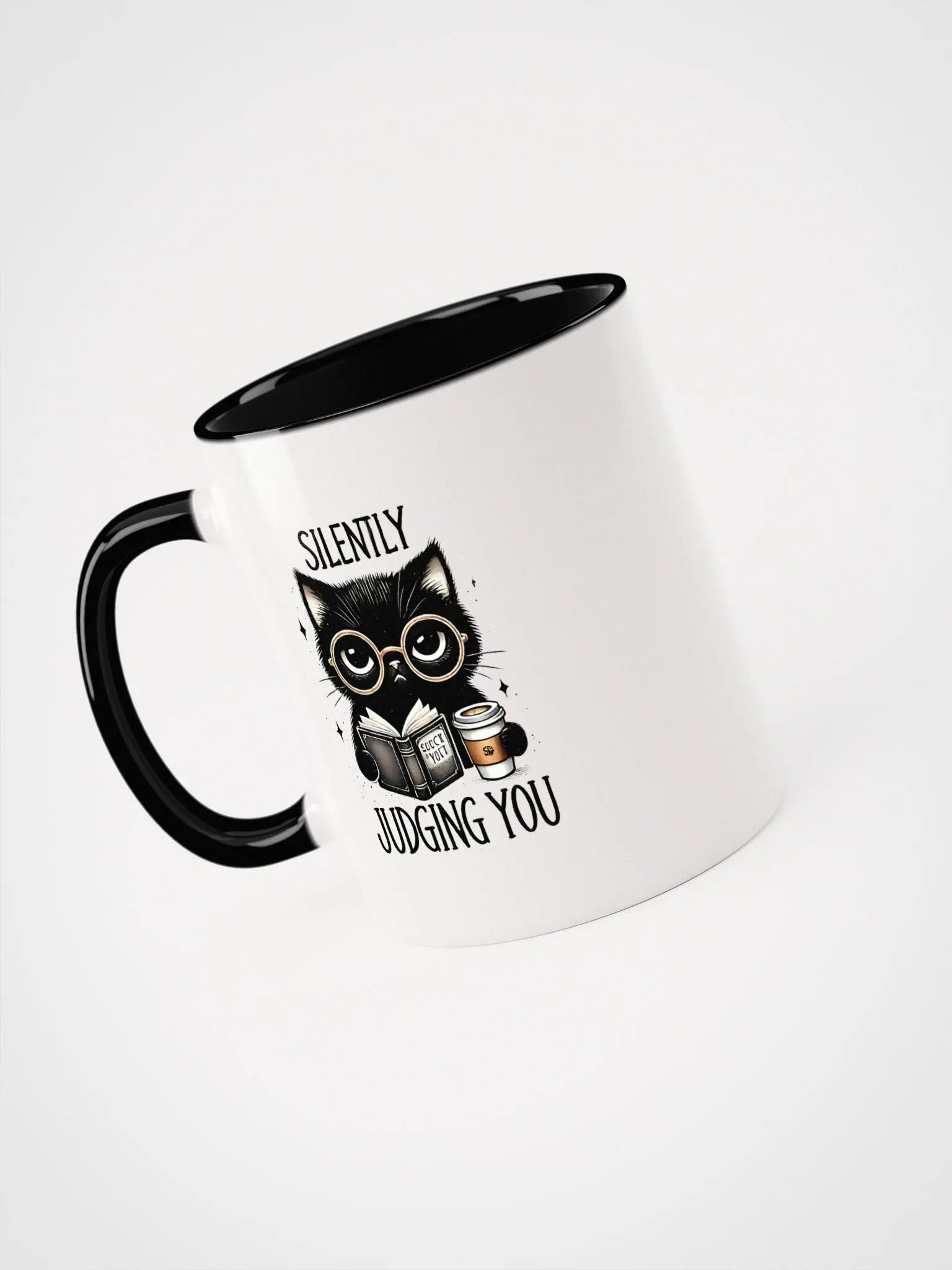 Funny Cat-Themed Mug (11oz & 15oz) – “My Cat Is Silently Judging You” – Perfect Gift for Cat Lovers product image (5)