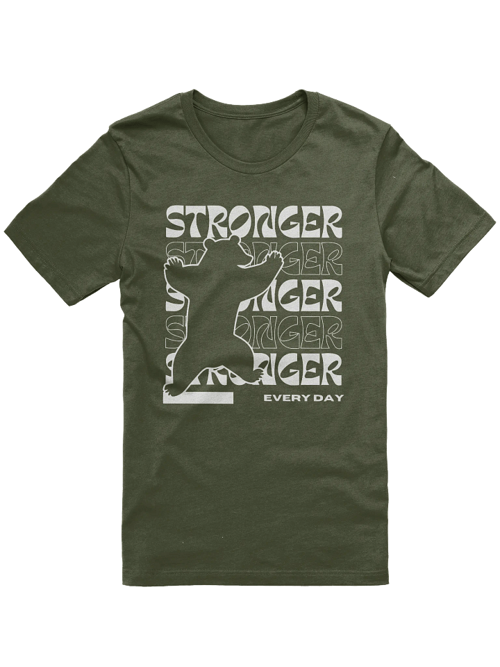 "Stronger Every Day" Supersoft T-Shirt – Bear Silhouette Design product image (1)