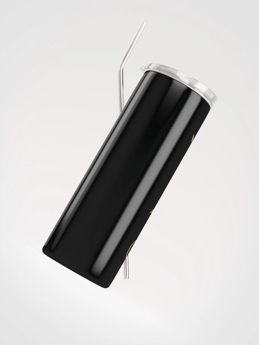 Black Gemini Zodiac Stainless Steel Tumbler - Gold Gemini Sign Elegance product image (4)