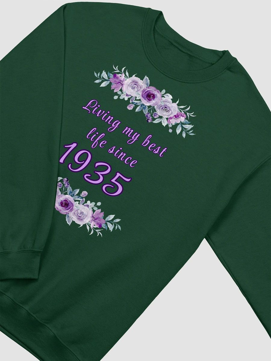 Floral Best Life since 1935 classic Crewneck Sweatshirt product image (2)