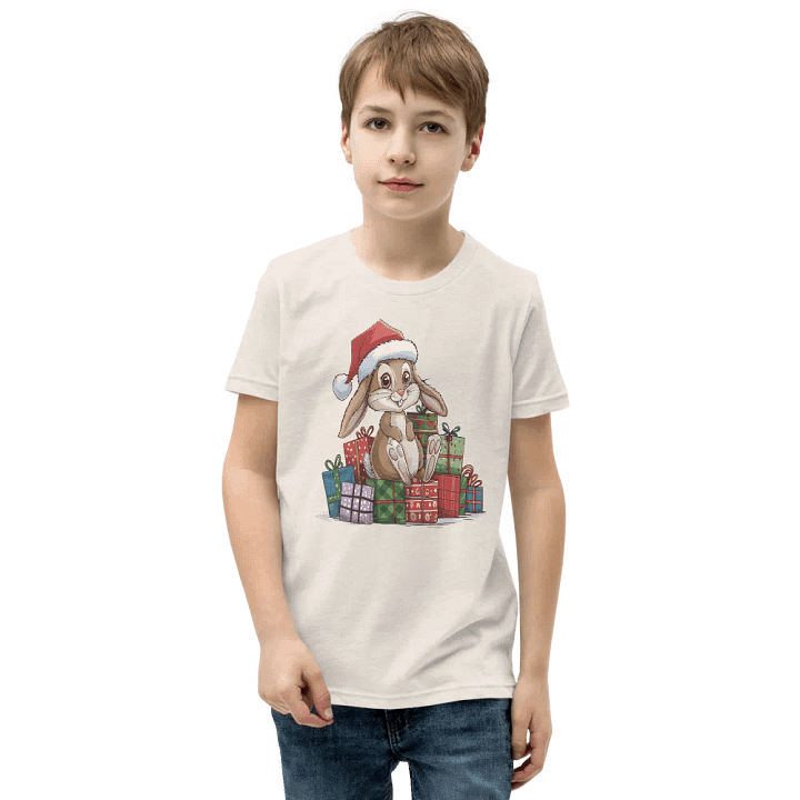 Santa Bunny Youth Short Sleeve T-Shirt product image (1)