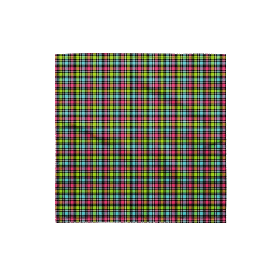 Neon Checkered Plaid Bandana product image (4)