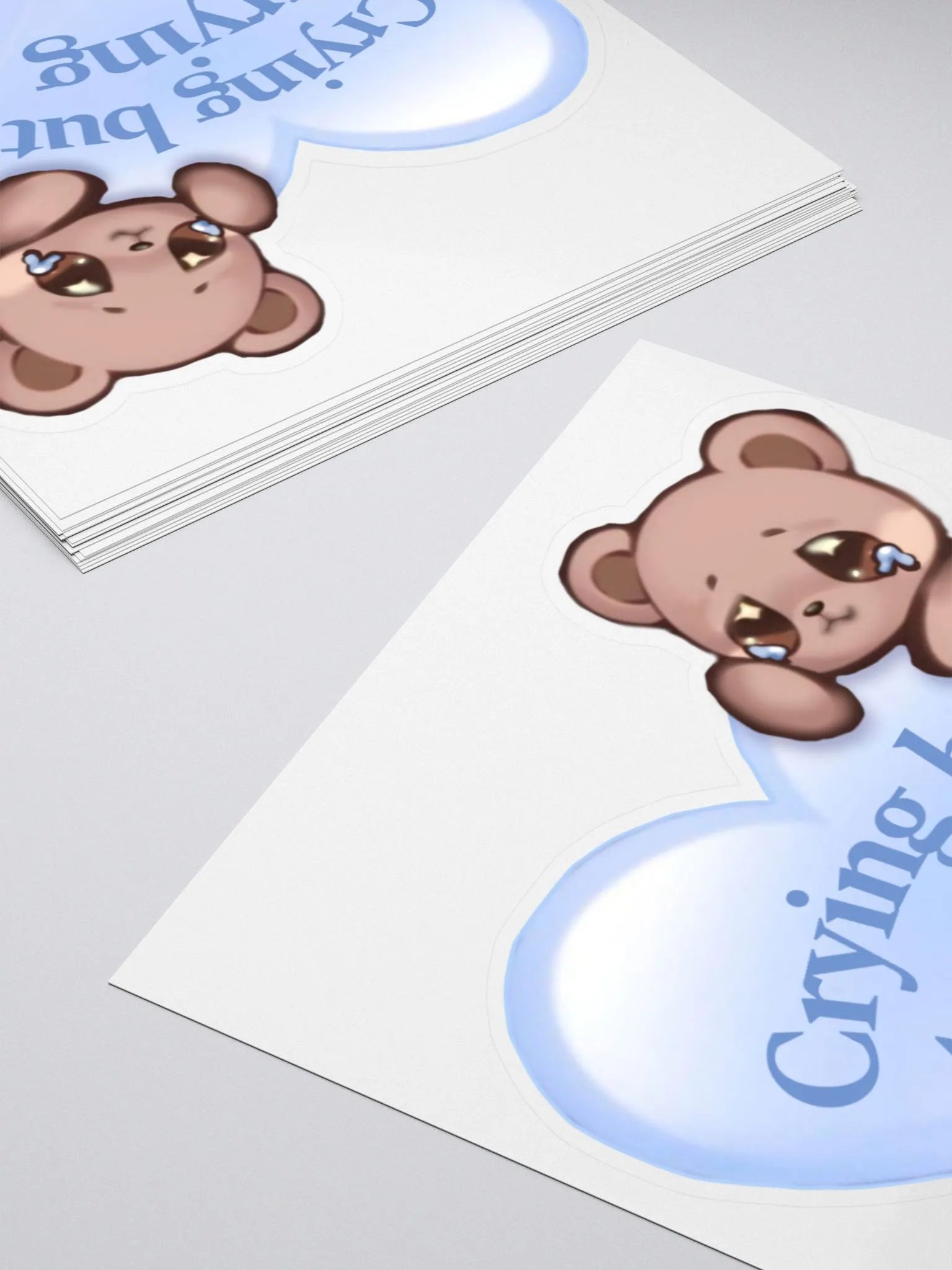 Crying but trying sticker product image (10)