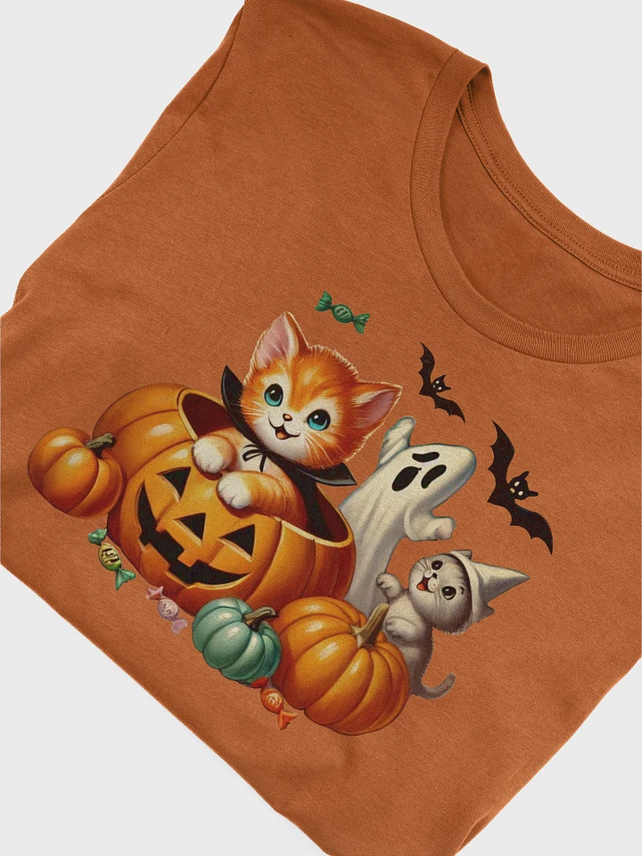 Kittens and Ghost Supersoft Halloween T-Shirt product image (1)