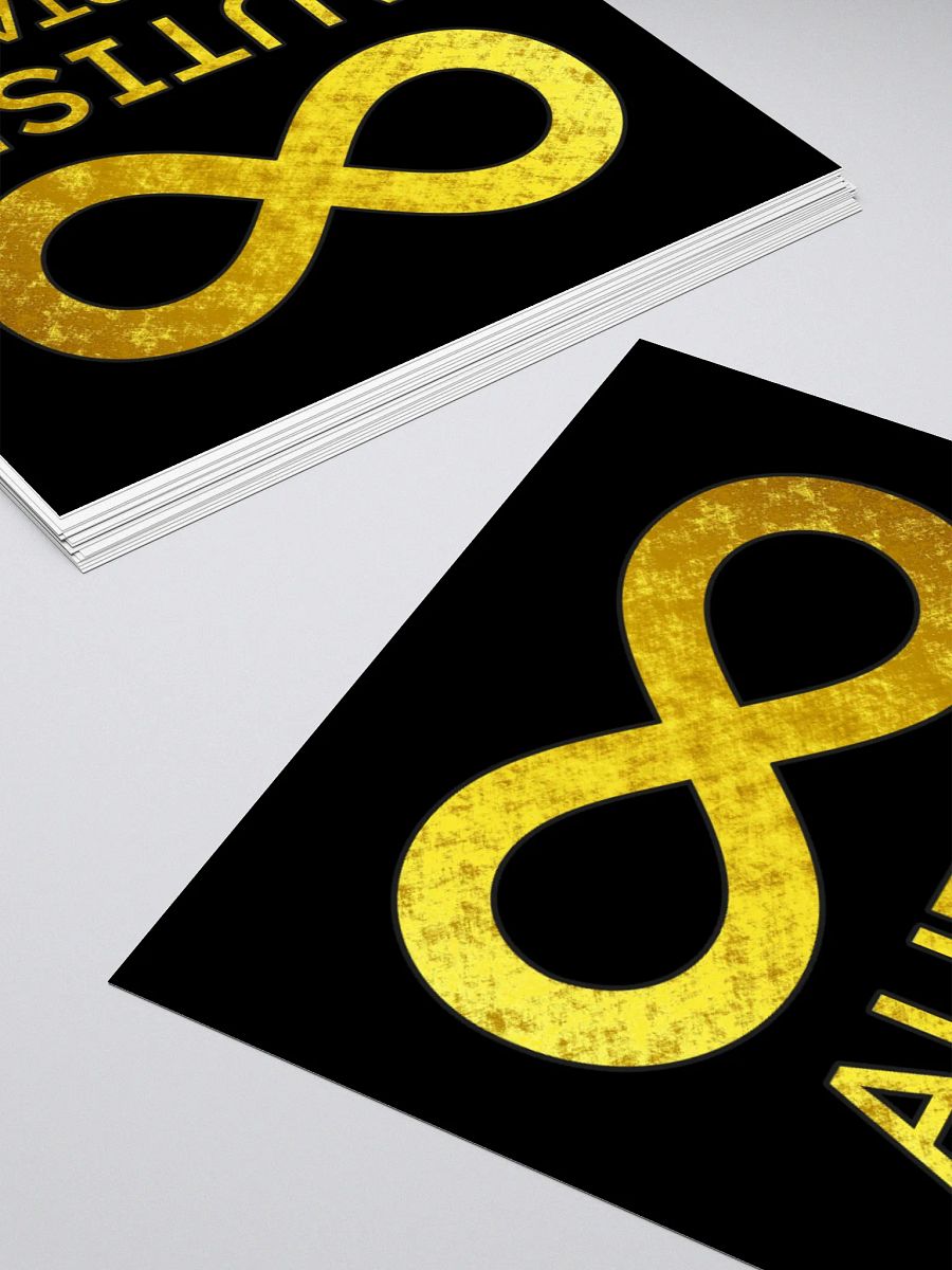 Golden Infinity Autism Acceptance Sticker (No Overlap Lines) product image (4)