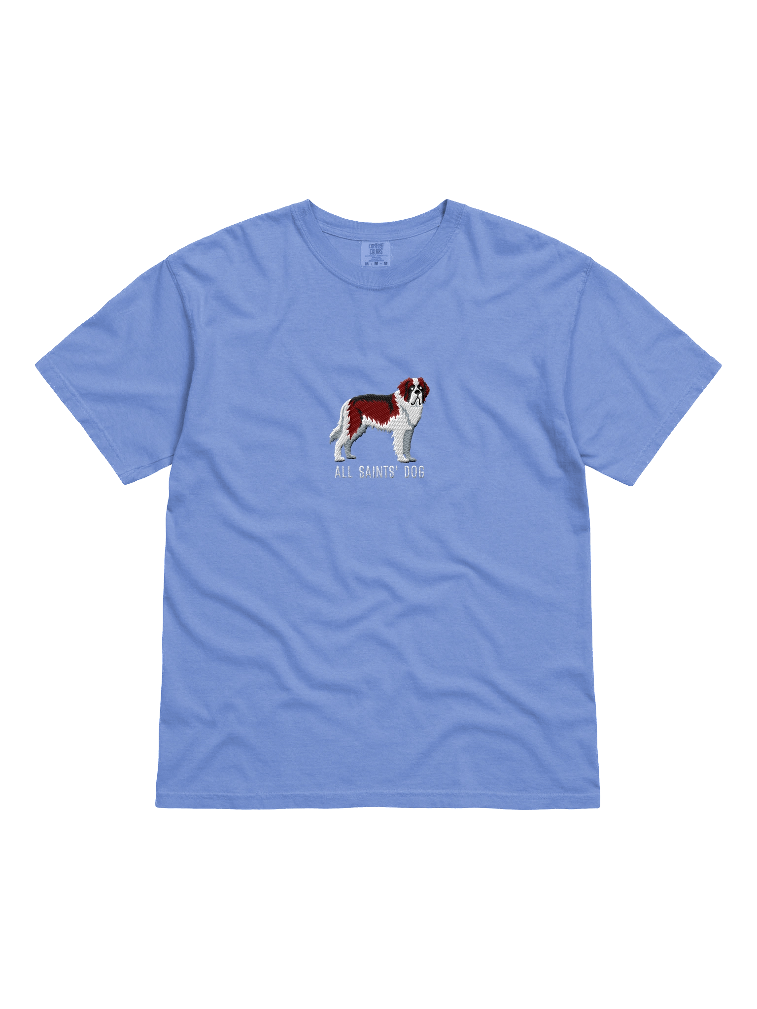 All Saints' Dog T-Shirt(Embroidered) of a Saint Bernard(Mahogany & White) product image (31)