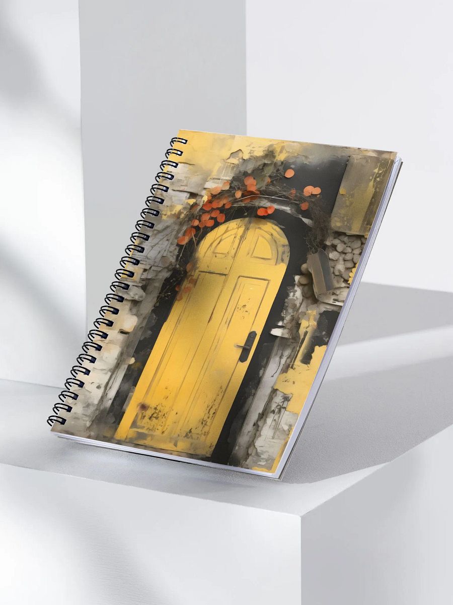 Yellow Vintage Doorway Spiral Notebook product image (3)