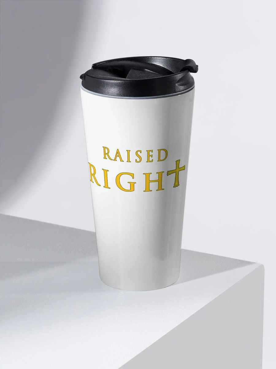 Raised Right Gold Cross Travel Mug product image (2)