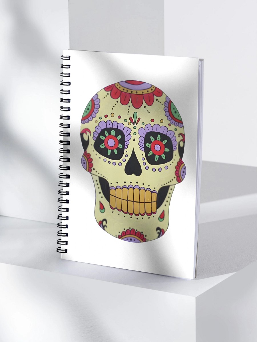 Calavera Sugar Skull (art by Dina R.) - acrylic painting picture - Notebook product image (4)