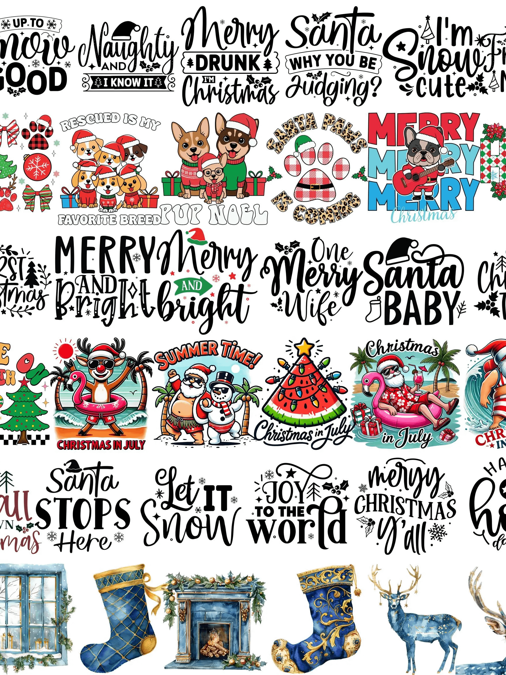 CHRISTMAS SVG Bundle Merry Christmas SVG Reindeer Svg Christmas ClipArt png product image (5)